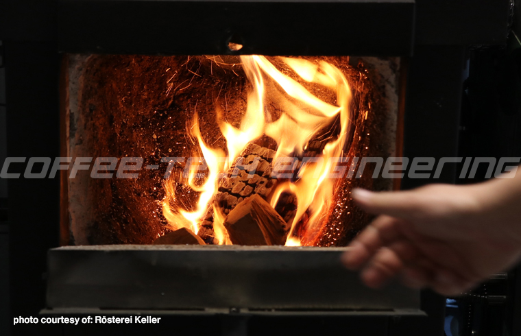 Wood fired coffee roaster 